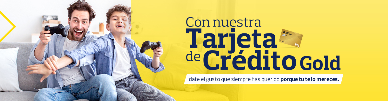 Marca la diferencia con nuestra tarjeta crédito Visa Gold y disfruta de